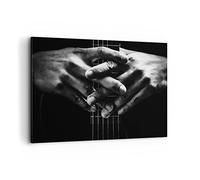 Deco Cadre Décoration Salon Guitare Musicien Musique Moderne Impression sur Toile 120x80cm Image Tableau Decoration Murale Chambre Horizontal Art Wall Grand Tableaux Decoratifs Muraux AA120x80-4960