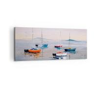 Deco Cadre Décoration Salon Nautique Voiliers Bord De Mer Moderne Impression sur Toile 120x50cm Image Tableau Decoration Murale Chambre Panoramique Art Wall Tableaux Decoratifs Muraux AB120x50-6026
