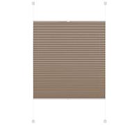 Deco Company Gardinia Clipser, Opaque, Kit de Montage Inclus, Store plissé à 2 Rails EASYFIX, Beige, 55 x 130 cm, Polyester