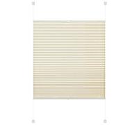 Deco Company Gardinia Clipser, Opaque, Kit de Montage Inclus, Store plissé à 2 Rails EASYFIX, Beige, 60 x 130 cm, Polyester