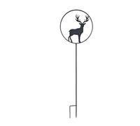 Louis Moulin Décoration Jardin à Planter Cerf - 122 cm, Motif Découpé en Métal, Peinture Époxy Résistante aux UV et au Gel, Idéale pour Jardin, Terrasse et Parterre