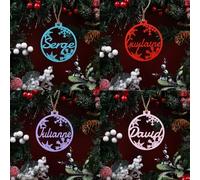 Déco De Noël avec Prénom Personnalisé Decoration Sapin Personnalise Boule A Neige Prenom Boule De Noel A Personnalise (Colorful, 1PCS)