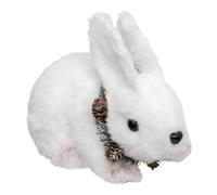 Déco de Noël Lapin avec Couronne décorée 14 x 16.8 cm - Feeric Christmas