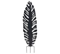 Déco En Métal À Planter Feuille 40x130cm Anthracite Gris