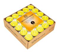 Deco Express Chauffe Plat Bougie Parfumées Durée de 4 ou 8 Heures Bougie Citronnelle - Paquet de 50 ou 100 (4 Heure x 100)