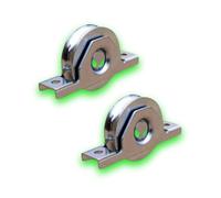 DECO FER FORGE- 2 Roues Galet Portail Coulissant Rainure Gorge Ronde en U- Roulette Portail Coulissant A Encastrer- Diamètre Roue Ø 50 mm Support 100 kg- Roulette Charge Lourde- Pour Porte Coulissante
