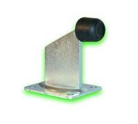 Déco fer Forgé- BUTEE D'ARRET ACIER FIXATION A VISSER au sol mur 100 mm x 80 mm-Porte Portail Portillon Battant Coulissant -Tampon Caoutchouc diam 30 mm-Interieur Exterieur Utilisation Facile Durable