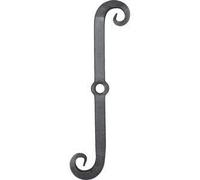 Déco fer Forgé- CLÉS DE TIRANT -ACIER Grenaillé Fixation par Tige Durable Pieces - H 525 x 105 mm n Croix- En Fer Carré de 30 mm - Trou de 26 mm- Usage Interieur Exterieur Garantie Robuste
