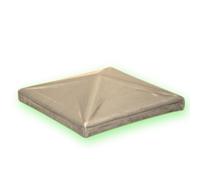 Déco fer Forgé- COUVRE POTEAU PROTECTION INOX -Décoration Capuchons Cloture- Chapeau design pour Tube Carré- Support Base Diamètre 120 X 120 mm -Usage Interieur Exterieur Satisfaction Garantie Robuste