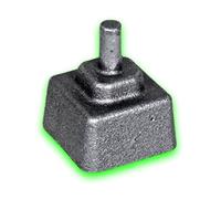 Déco fer Forgé- CRAPAUDINE FONTE-A SCELLER 66 mm par 55 mm-Porte Portail Portillon Battant-1 Pieces CARRÉ pour Tube- Axe Tige diam 12 mm-Interieur Exterieur Utilisation Facile Garantie Confort Robuste