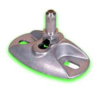 Déco Fer Forgé-Crapaudine INOX- A Visser Reglable 98 mm par 58 mm-Porte Portail Portillon Battant-1 Pieces Base CARRÉ pour Tube- Axe Tige Haute diam 12 mm- Utilisation Facile Garantie Confort Robuste