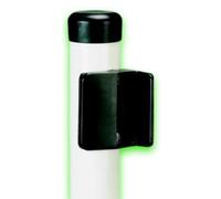 DECO FER FORGE- GACHE SECURITE POUR SERRURE - Pour Piscine - Tube Rond de 60/60-GACHE A VISSER 92 mm x 50 mm - Conforme à la Norme NP P90-306 - Gache en Noryl -Gâche piscine à utiliser avec serrure.