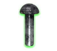 Déco fer Forgé- LOT DE 50 RIVETS TETE BOMBÉE- Acier Forgé Décoration Accessoires- Taille H 40 x 8 x 16 mm- Rivet Long Noir Vintage Rustique - Tete Diamètre 16 mm -Usage Décoratifs Interieur Exterieur