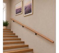 Déco Fer Forgé - MAIN COURANTE EN BOIS -2000 x 70 mm -Ep 35 mm- Gorge 20 x 10 mm En Bois Exotique Moabi. Rampe Escaliers Marches-Produit de qualité- Rampe Reglable -Usage Exterieur Supports Securite