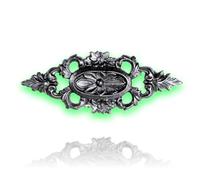 Déco fer Forgé-PALMETTE DECORATION-H 25 cm par 10 cm-Pour Porte Portail Portillon battant coulissant-2 Inserts Taraudés M5 Face Arriere- Usage Interieur Exterieur Satisfaction Garantie Confort Robuste
