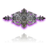 Déco fer Forgé-PALMETTE DECORATION-H35 cm par 72 cm-Pour Porte Portail Portillon battant coulissant -2 Inserts Taraudés M6 Face Arriere- Usage Interieur Exterieur Satisfaction Garantie Confort Robuste