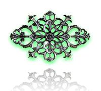 Déco fer Forgé-PALMETTE DECORATION-H37 cm par 24 cm-Pour Porte Portail Portillon battant coulissant -2 Inserts Taraudés M5 Face Arriere- Usage Interieur Exterieur Satisfaction Garantie Confort Robuste