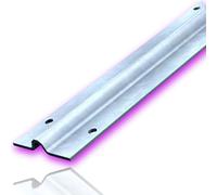 Déco Fer Forgé -Rail De Portail Coulissant 3000 Mm Gorge Ronde en U diametre 20 mm à Visser - Epaisseur 3mm- Acier Zingué- Roue ou Galet Gorge en U - pour portail extérieur en fer ou aluminium