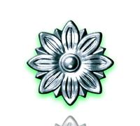 Déco fer Forgé-ROSACE ACIER DECORATION- H55 mm par 55 mm- Pour Porte Portail Portillon battant coulissant -1 Inserts Taraudés M5 Face Arriere- Usage Interieur Exterieur Satisfaction Garantie Robuste