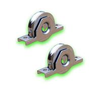 DECO FER FORGE- Roue Galet de Portail Coulissant Rainure Gorge Ronde en U- Roulette Portail Coulissant A Encastrer- Diamètre Roue Ø 80 mm Support 200 kg- Roulette Charge Lourde- Pour Porte Coulissante