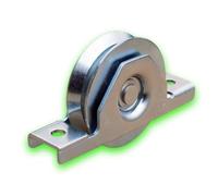 DECO FER FORGE- Roue Galet de Portail Coulissant Rainure Gorge Ronde en V- ROUE19020 Roulette Portail Coulissant A Encastrer- Roue Ø 50 mm Support 100 kg- Roue Charge Lourde- Pour Porte Coulissante