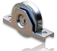 DECO FER FORGE- Roue ou Galet de Portail coulissant avec une Gorge en V- Roulette portail coulissant A encastrer - Diamètre de la roue Ø 50 mm- roulette charge lourde - Pour porte coulissante