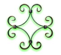 Déco fer Forgé- VOLUTE en Fer Forgé -Finition ACIER DECORATION Grande Durable - H 230 mm x 230 mm- Volute Panneaux - En Fer Plat de 16/4 mm -Usage Interieur Exterieur Satisfaction Garantie Robuste