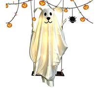 Déco Halloween Extérieur Déco Jardin Chien Fantôme Balançoire Lumineux 150