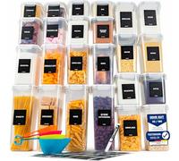 Deco haus® Boite de Rangement Cuisine Lot de 24 L - Boites de Conservation Réutilisables avec Couvercle Hermétique - Boites en Plastique rangement et organisation de cuisine - Sans BPA 0,8 1,4 2 2,8L