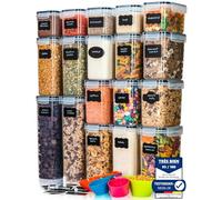 Deco haus® Boîtes de Conservation Hermétiques 18 pcs pour Pâtes, Müsli, Farine - Boîte de Rangement Cuisine avec Couvercle, Conteneurs pour Organisation de la Cuisine et Stockage