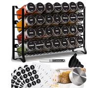 Deco haus® - Rangement Epices Cuisine avec Pot a Epices Lot de 28 - Etagere Epice Cuisine avec Étiquettes - Étagère à Épice - Organisateur d'épices - Étagère murale - Organisateur d'épice