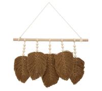 Atmosphera – Déco murale Feuilles Odina – Bois et tissu – 58 cm – Naturel