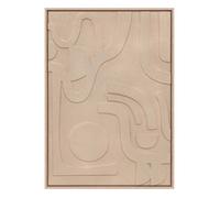 Atmosphera - Tableau Mural 3D Azra - Beige - 50 x 70 cm - Toile en Relief Abstrait - pour Salon, Chambre, Bureau