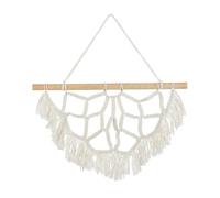 Déco Murale à Suspendre Demi Mandala 60cm Blanc