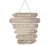 Déco murale à suspendre - bois - 28x38 cm - Modèle 2 - Atmosphera createur d'interieur