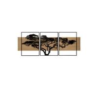 LAGOS PANNEAU MURAL FER ET BOIS SET 3PCS
