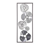 Atmosphera - Déco Murale Fleur - métal - Argent 25x61 cm