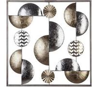 Atmosphera - Déco Murale Sphère - métal - Argent et doré 50x50 cm