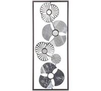 Atmosphera – Décoration murale Fleur – métal argent 25 x 61 cm