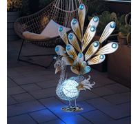 LED Paon Prise Extérieur Lampe IP44 de Jardin Véranda Éclairage Décor Pierres