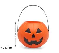 Deco Pumpkin Calabaza Naranja Decorativa pour Halloween - Citrouille Décoration en Plastique 14x17 cm
