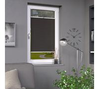 Deco-Raum Store plissé sur mesure Gris foncé Plisseerollo Persienne Protection solaire Occultant légèrement transparent pour fenêtres et portes L: 91-100 cm, H: 201-250 cm