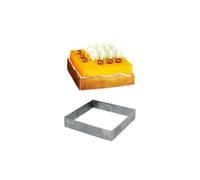 Déco Relief - Cadre Pâtisserie Micro-Perforé en Inox - Carré 8 x 8 cm - Matériel Professionnel
