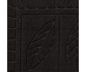 Deco Tapis 1740159 Tapis d'Entrée Demi-Lune Feuilles Polypropylène/Cao Noir 75 x 45 cm