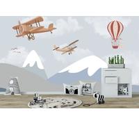 Deco-Wall | Papier peint photo Viles - Chambre d'enfant | Ballons | 300 x 200 cm | Papier peint mural | Autocollants muraux pour enfants