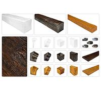 DECO WOOD Console de Poutre en Polyuréthane Aspect Bois - Décoration Intérieure (Brun Clair - 17x22cm) - Couverture Tubulaire PU