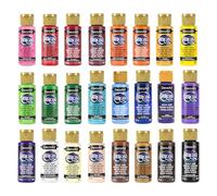 DecoArt Americana - Peinture acrylique de qualité supérieure, lot de 24 couleurs populaires, flacon de 60 ml (lot de 24)