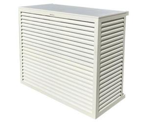 DECOCLIM Boîtier de protection en aluminium RAL9010 taille S, dimensions intérieures : H 680 x W 900 x D 450-600 mm (profondeur adaptable)