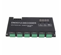Décodeur DMX 24 Canaux RGBW DMX512 Driver de Gradation Contrôleur LED pour Stage Bar DC5V-24V