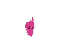 DECOHO - Numéro Fantaisie Personnalisable pour Boite aux Lettres Couleur Rose Chiffres Noirs - Modèle région Corse - Rose